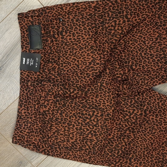 Mavi Tess brown & black high rise skinny leopard animal print jeans, NWT - Picture 10 of 14
